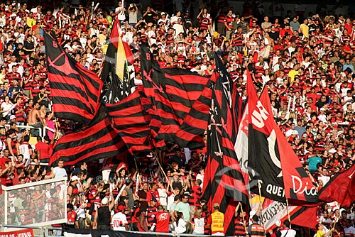  Assunto: Torcida do flamengo no estádio Mário Filho (Maracanã) - Flamengo x Santos  / Local:  Maracanã - Rio de Janeiro - RJ - Brasil  / Data: 31/10/2009 