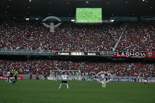 Assunto: Partida de futebol no Estádio Mário Filho (Maracanã) - Flamengo x Santos  / Local:  Maracanã - Rio de Janeiro - RJ - Brasil  / Data: 31/10/2009 