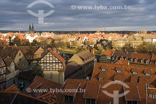  Assunto: Quedlinburg é uma das mais bem preservadas cidades medievais da Europa. Em 1994 a antiga cidade foi declarada um Patrimônio da Humanidade pela UNESCO  / Local:  Quedlinburg - Distrito de Harz - Alemanha  / Data: 24/01/2009 