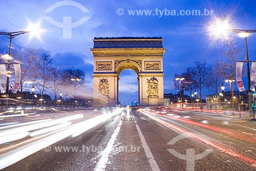  Assunto: Arc de Triomphe (Arco do Triunfo)  / Local:  Paris - França  / Data: 28/01/2009 