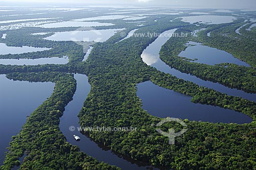  Assunto: Vista aérea da Estação Ecológica de Anavilhanas (ESEC)  / Local:  Amazonas (AM) - Brasil  / Data: 06/2003 
