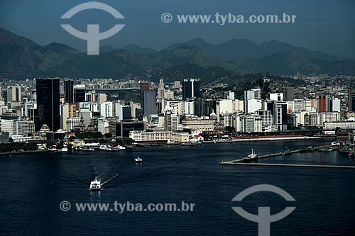  Assunto: Vista aérea da estação das barcas no Centro da cidade do Rio de Janeiro / Place: Rio de Janeiro - RJ - Brasil / Data: 11/2009 
