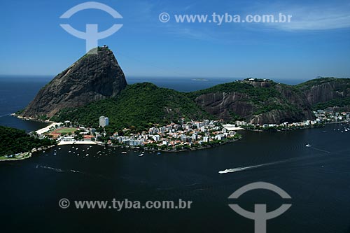  Assunto: Vista aérea do bairro da Urca, no sopé do Pão de Açúcar / Local: Rio de Janeiro - RJ - Brasil / Data: 11/2009 