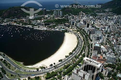  Assunto: Vista aérea da praia de Botafogo, na Zona Sul do Rio de Janeiro / Local: Rio de Janeiro - RJ - Brasil / Data: 11/2009 