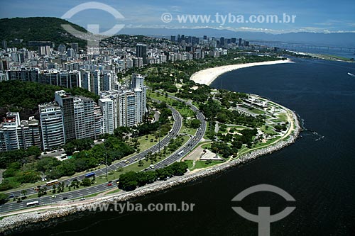  Assunto: Vista aérea da Avenida Infante Dom Henrique, cruzando o Aterro do Flamengo na Zona Sul do Rio de Janeiro / Local: Rio de Janeiro - RJ - Brasil / Data: 11/2009 