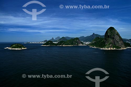  Assunto: Vista aérea da Ilha da Cotunduba e do Pão de Açúcar / Local: Rio de Janeiro - RJ - Brasil / Data: 11/2009 