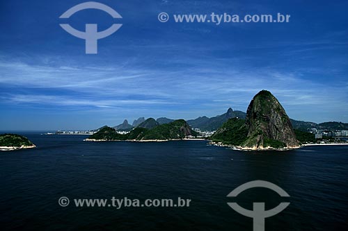  Assunto: Vista aérea da Ilha da Cotunduba e do Pão de Açúcar / Local: Rio de Janeiro - RJ - Brasil / Data: 11/2009 