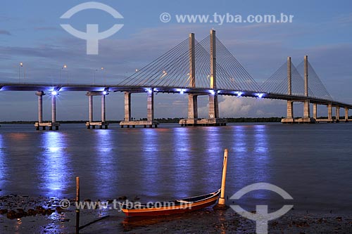  Assunto: Vista noturna da ponte Aracaju-Barra (Ponte Construtor João Alves) sobre o rio Sergipe / Local: Aracaju - Sergipe (SE) - Brazil / Data: junho 2009 