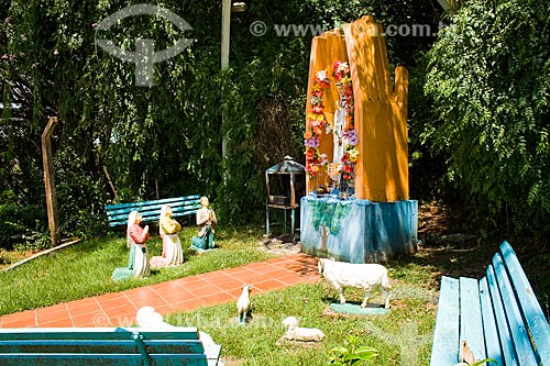  Assunto: Altar de Nossa Senhora de Fátima, na Gruta de Fátima / Local: São José do Cedro - Santa Catarina - Brasil / Data: 02/2010 