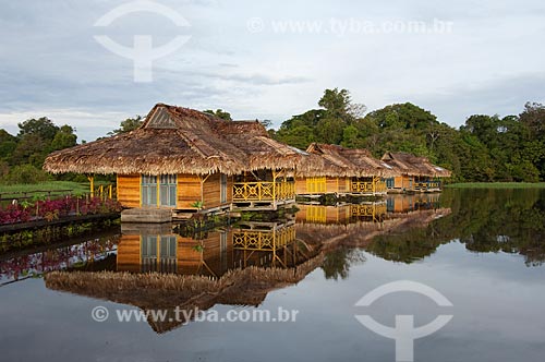  Assunto: Pousada Uacari, no lago Mamirauá, na Reserva de Desenvolvimento Sustentável Mamirauá  / Local:  Alvarães - Amazonas (AM) - Brasil  / Data: 09/03/2007 