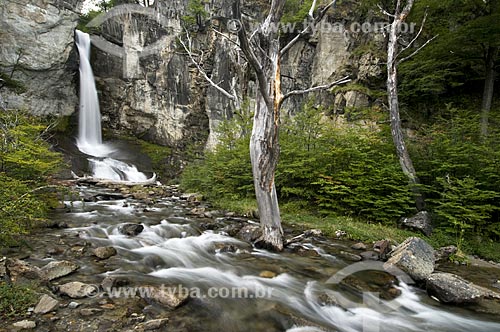  Assunto: Cachoeira Chorrillo del Salto no Parque Nacional Los Glaciares na cidade El Chalten - o parque foi declarado Patrimônio da Humanidade pela UNESCO em 1981  / Local:  Patagônia - Argentina  / Data: 24/02/2010 
