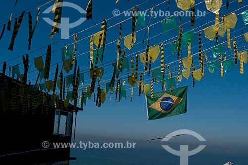  Assunto: Morro do Cantagalo durante a Copa do Mundo de 2010  / Local: Rio de Janeiro - RJ - Brasil  / Data: 06/2010 