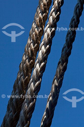  Assunto: Corda de navio no estaleiro da Brasfels  / Local:  Angra dos Reis - RJ - Brasil  / Data: 06/2010 