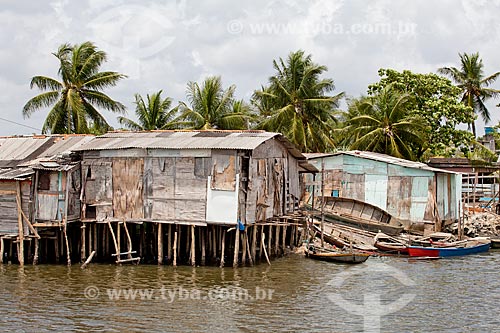  Assunto: Palafitas (casa de madeira precária sobre pilotis) em favela na Ilha de Deus  / Local:  Recife - Pernambuco  / Data: 14/10/2010 