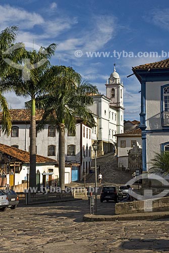  Assunto: Vista da Praça Juscelino Kubitschek para o Centro histórico com a Catedral ao fundo  / Local:  Diamantina - Minas Gerais - MG - Brasil  / Data: 12/2009 