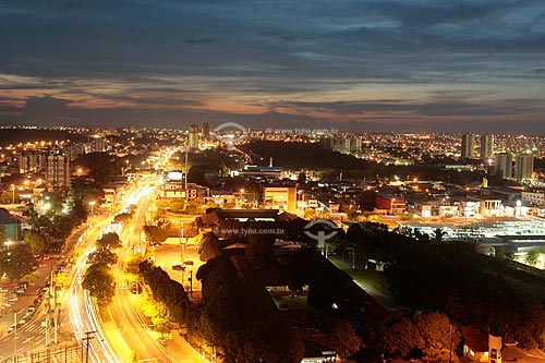  Assunto: Vista aérea da cidade de Manaus à noite / Local: Manaus - Amazonas (AM) - Brasil / Data: 10/2010 