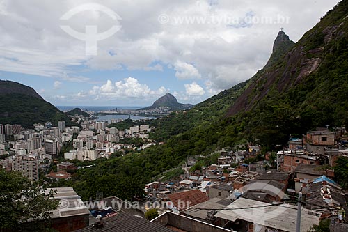  Assunto: Bairros do Humaitá e Lagoa vistos da Favela Santa Marta  / Local:  Rio de Janeiro - RJ - Brasil  / Data: 2011  