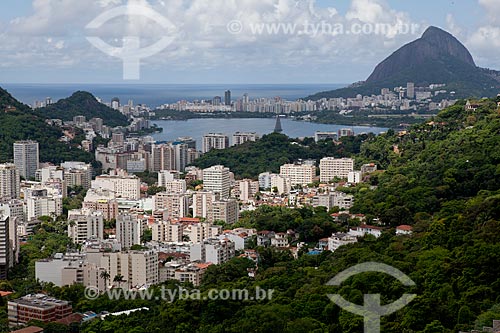  Assunto: Bairros do Humaitá e Lagoa vistos da Favela Santa Marta  / Local:  Rio de Janeiro - RJ - Brasil  / Data: 2011  