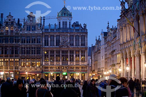  Assunto: Grand Place em Bruxelas à noite  / Local:  Bruxelas - Bélgica  / Data: 11/2010 