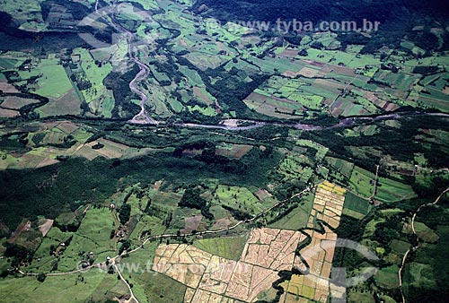  Assunto: Vista aérea das Montanhas Gaúchas como colcha de retalhos de culturas agrícolas  / Local:  Rio Grande do Sul - RS  / Data: 2008 