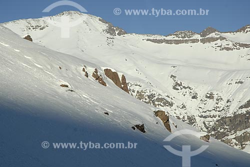  Assunto: Montanhas cobertas de neve  / Local:  Vale Nevado - Chile  / Data: 2008 