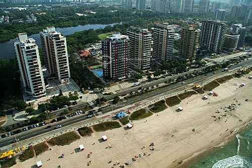  Assunto: Vista aérea da Praia da Barra da Tijuca  / Local:  Rio de Janeiro - RJ - Brasil  / Data: 02/2011 