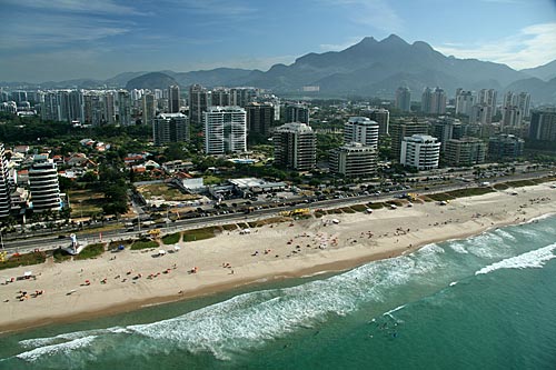  Assunto: Vista aérea da Praia da Barra da Tijuca  / Local:  Rio de Janeiro - RJ - Brasil  / Data: 02/2011 