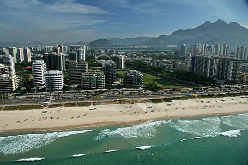  Assunto: Vista aérea da Praia da Barra da Tijuca  / Local:  Rio de Janeiro - RJ - Brasil  / Data: 02/2011 