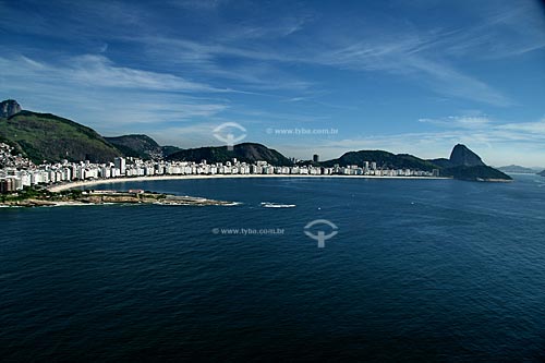  Assunto: Vista aérea do Forte de Copacabana com a praia de Copacabana ao fundo  / Local:  Rio de Janeiro - RJ - Brasil  / Data: 02/2011 