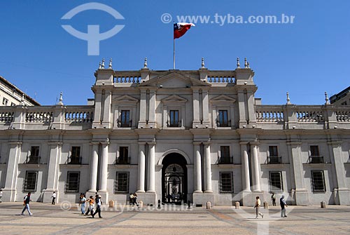  Assunto: Palácio de La Moneda  Localizado na Praça da Constituição onde Salvador Allende foi morto / Local: Santiago - Chile - América do Sul / Data: 01/2011 