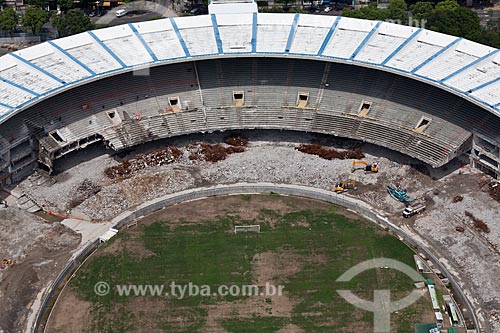  Assunto: Vista aérea do Estádio Jornalista Mário Filho (Maracanã) - em obras preparatórias da Copa do Mundo de 2014  / Local: Rio de Janeiro (RJ) - Brasil / Data: 03/2011 
