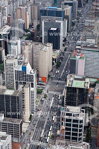  Assunto: Vista aérea da Avenida Paulista / Local: São Paulo (SP) - Brasil / Data: 03/2011 