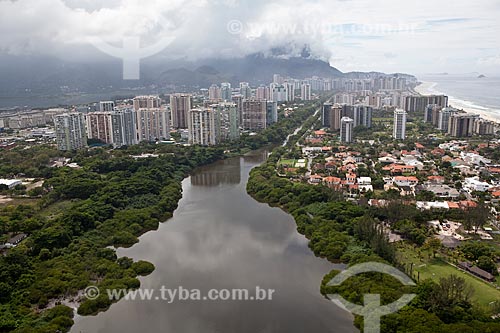  Assunto: Vista aérea do canal de Marapendi  / Local: Barra da Tijuca - Rio de Janeiro (RJ) - Brasil / Data: 03/2011 