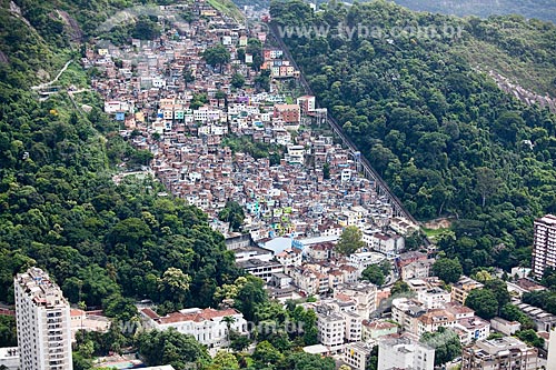  Assunto: Vista aérea do Morro Dona Marta e da Favela Santa Marta / Local: Botafogo - Rio de Janeiro (RJ) - Brasil / Data: 03/2011 
