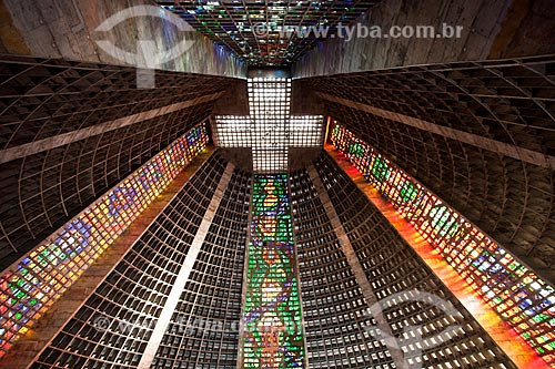  Interior da Catedral Metrolitana do Rio de Janeiro ou catedral de São Sebastião do Rio de Janeiro  - Rio de Janeiro - Rio de Janeiro - Brasil