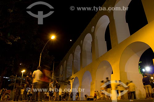  Assunto: Arcos da Lapa iluminada à noite / Local: Centro - Rio de Janeiro (RJ) - Brasil  / Data: 02/2011 
