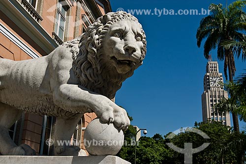  Assunto: Escultura de leão na entrada do Arquivo Nacional  / Local: Centro - Rio de Janeiro (RJ) - Brasil  / Data: 12/2009 