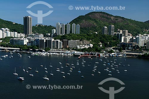  Assunto: Vista aérea da Enseada de Botafogo / Local: Urca - Rio de Janeiro - RJ - Brasil / Data: 02/2011 