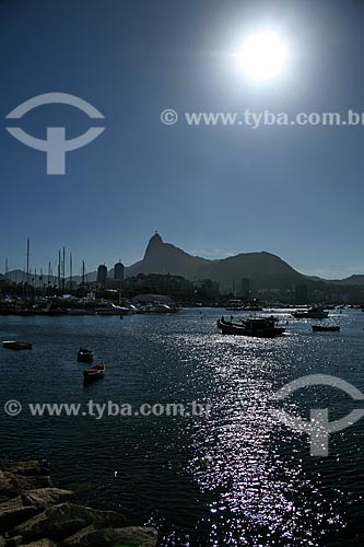  Assunto: Barcos na Enseada de Botafogo com Corcovado ao fundo / Local: Urca - Rio de Janeiro - RJ - Brasil / Data: 03/2011 
