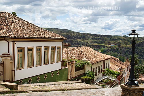  Assunto: Vista de casarões coloniais / Local: Diamantina - Minas Gerais  (MG) - Brasil / Data: 02/2008 