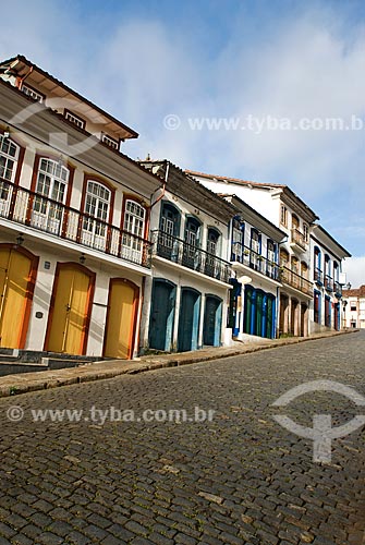  Assunto: Vista de casarões coloniais / Local: Ouro Preto - Minas Gerais (MG) - Brasil / Data: 02/2008 