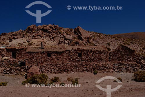  Assunto: Casas na vila de Pueblo Machuca - Deserto do Atacama / Local: Perto de São Pedro do Atacama - Chile - América do Sul / Data: 01/2011 