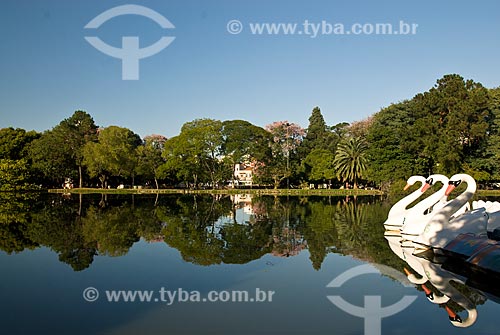 Assunto: Pedalinho em forma de cisne no Parque Farroupilha / Local: Porto Alegre - Rio Grande do Sul (RS) - Brasil / Data: 03/2008 