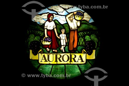  Assunto: Vitral da Vinícola Aurora / Local: Bento Gonçalves - Rio Grande do Sul (RS) - Brasil / Data: 02/2009 