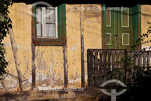  Assunto: Detalhe da fachada de casa típica da região sul / Local: Nova Petrópolis - Rio Grande do Sul (RS) - Brasil / Data: 03/2011 
