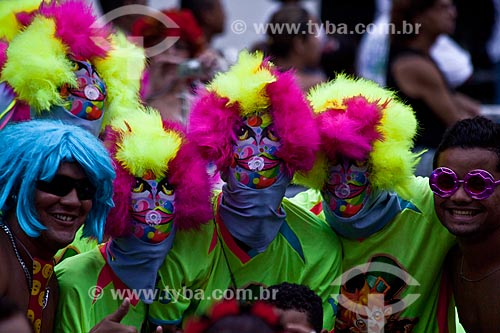  Assunto: Folião fantasiado de Clóvis ou Bate-Bola no carnaval de rua - Avenida Rio Branco / Local: Centro - Rio de Janeiro (RJ) - Brasil / Data: 03/2011 