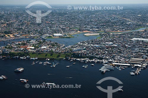  Assunto: Vista aérea do Porto de Manaus / Local: Manaus - Amazonas (AM) - Brasil / Data: 06/2007 