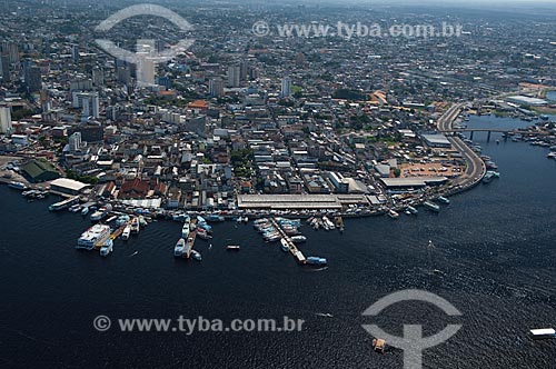  Assunto: Vista aérea do Porto de Manaus / Local: Manaus - Amazonas (AM) - Brasil / Data: 06/2007 