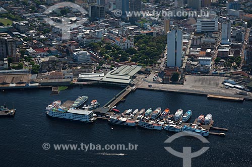  Assunto: Vista aérea do Porto de Manaus / Local: Manaus - Amazonas (AM) - Brasil / Data: 06/2007 