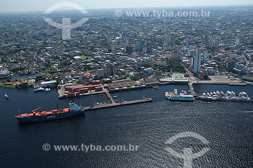  Assunto: Vista aérea do Porto de Manaus / Local: Manaus - Amazonas (AM) - Brasil / Data: 06/2007 